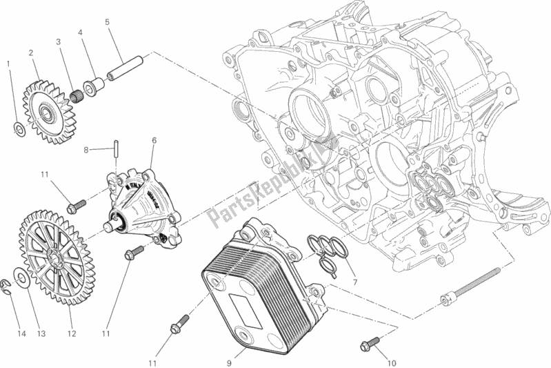 Alle onderdelen voor de Pompa Acqua van de Ducati Superbike 1199 Panigale S ABS 2013